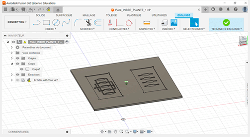 Conception 3D avec le logiciel Fusion 360 (AUTODESK)