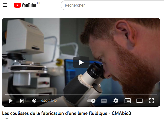 Vidéo sur la conception et la fabrication de lames dédiées à la millifluidique