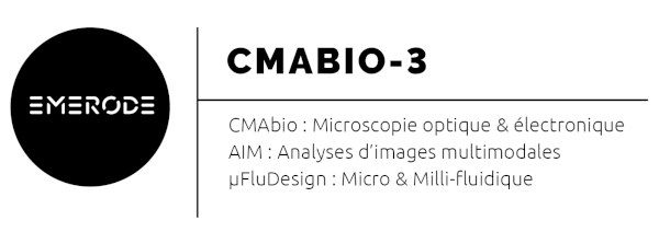 Emerode - CMABIO-3 - CMAbio : Microscopie optique et électronique / AIM : Analyses d'images multimodales / uFluDesign : Micro et milli-fluidique
